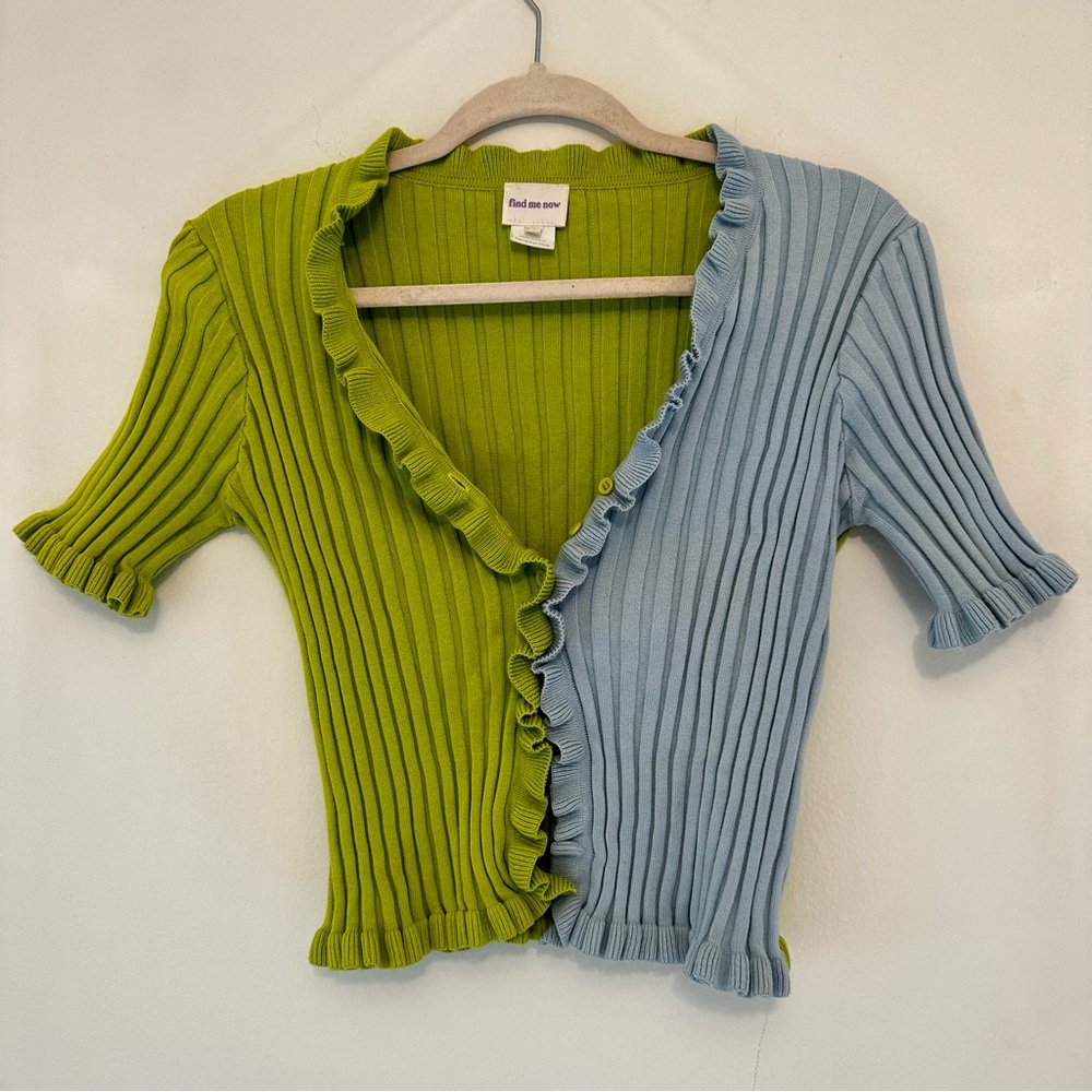 NWOT Free People Find Me Now Colorblock Cardi L - Picture 5 of 14